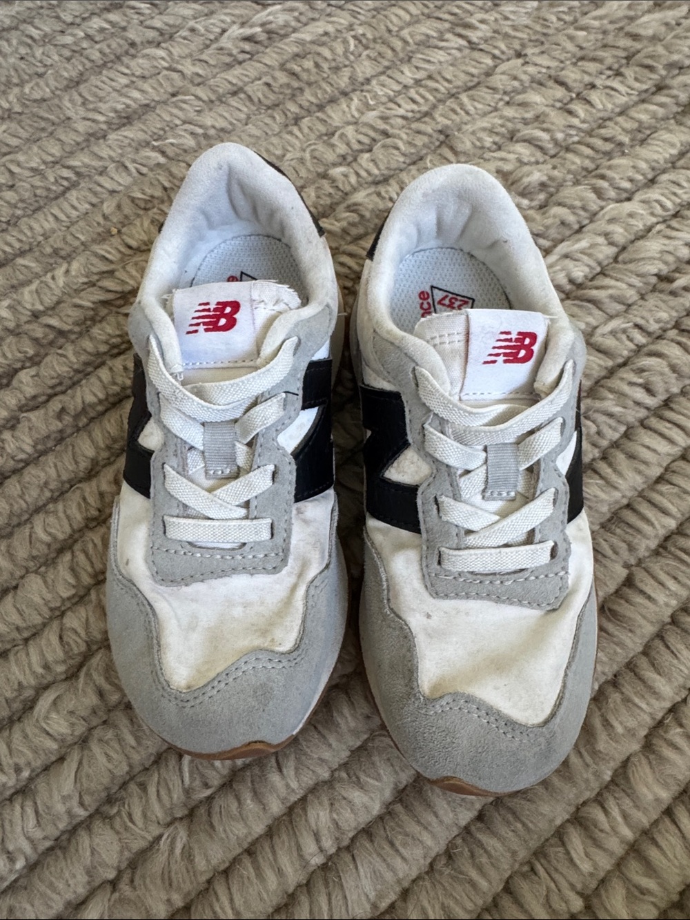 New Balance Kids' Gray, White and Black Classic Sneakers